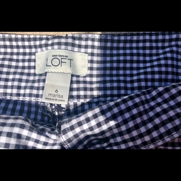 Anne Taylor Loft Gingham Capris Size 6 - Picture 3 of 3